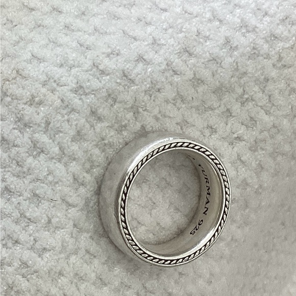 David Yurman Silver Rope-Edged Ring - Picture 3 of 4